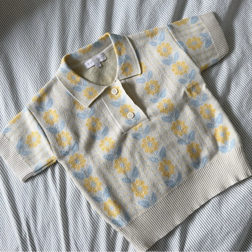 Bonjour Knit Polo Shirt 4y - Picture 1 of 5
